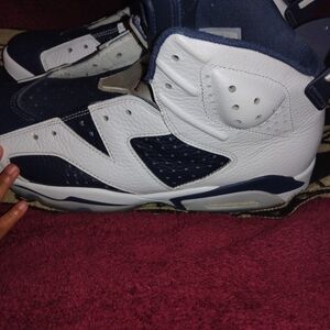 Jordan Navy and White High-Tops